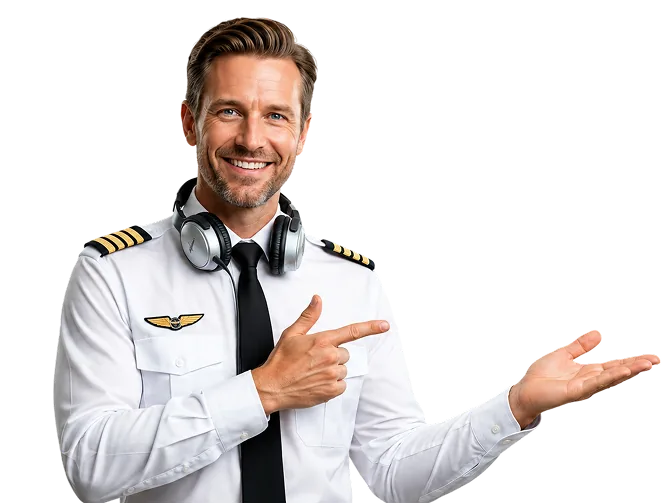 Pilot reviewing a PlanningChart briefing